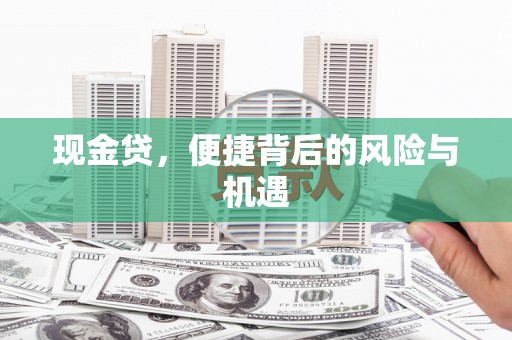 青秀现金贷，便捷背后的风险与机遇