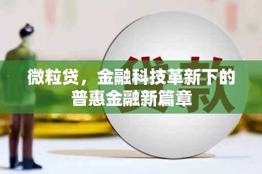 青秀微粒贷，金融科技革新下的普惠金融新篇章