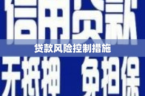 青秀贷款风险控制措施